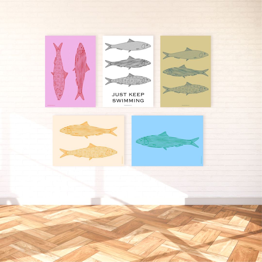 *DIGITAL PRINT* Solo sardine digital printable art print - Art prints - Made by Saskia