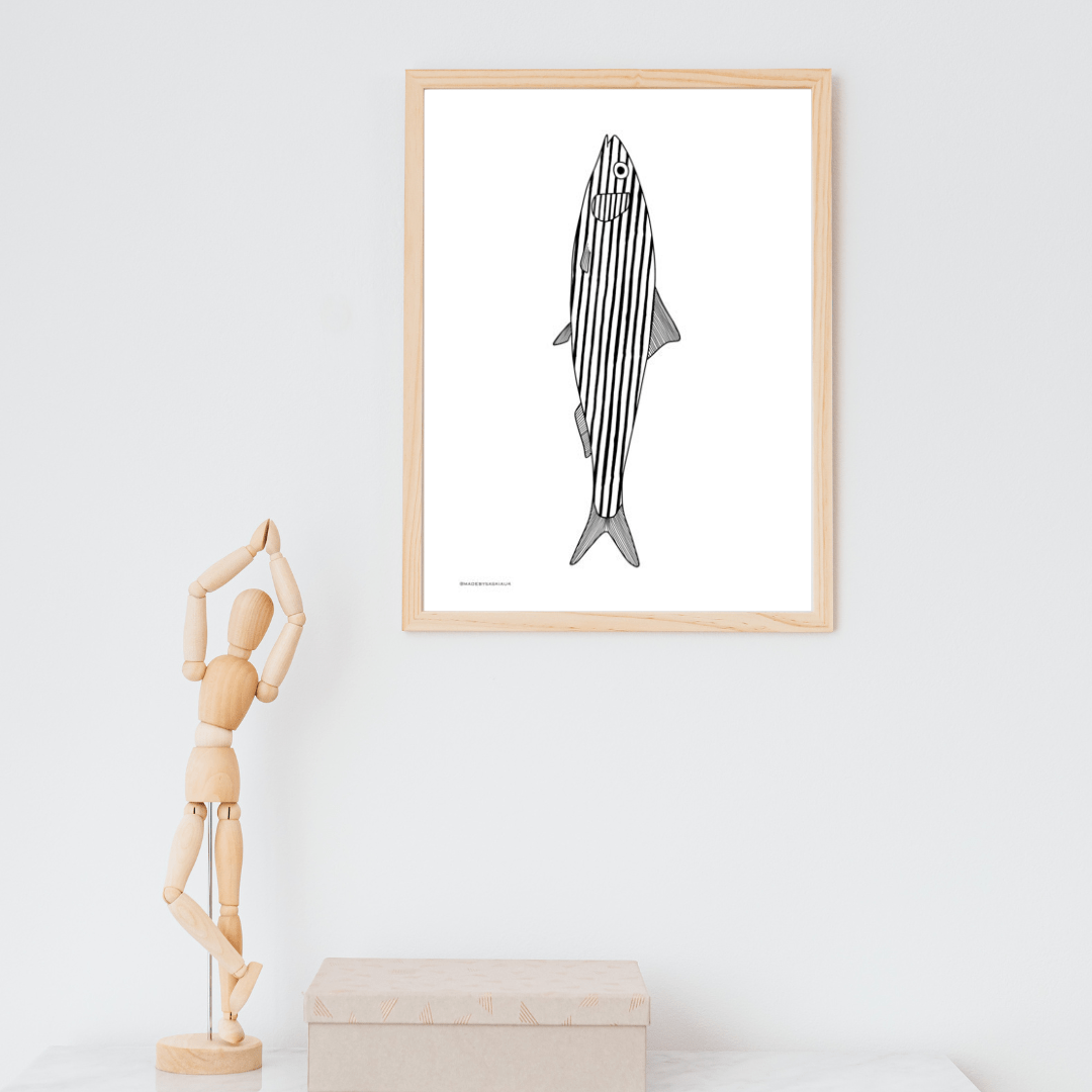 *DIGITAL PRINT* Solo sardine digital printable art print - Art prints - Made by Saskia