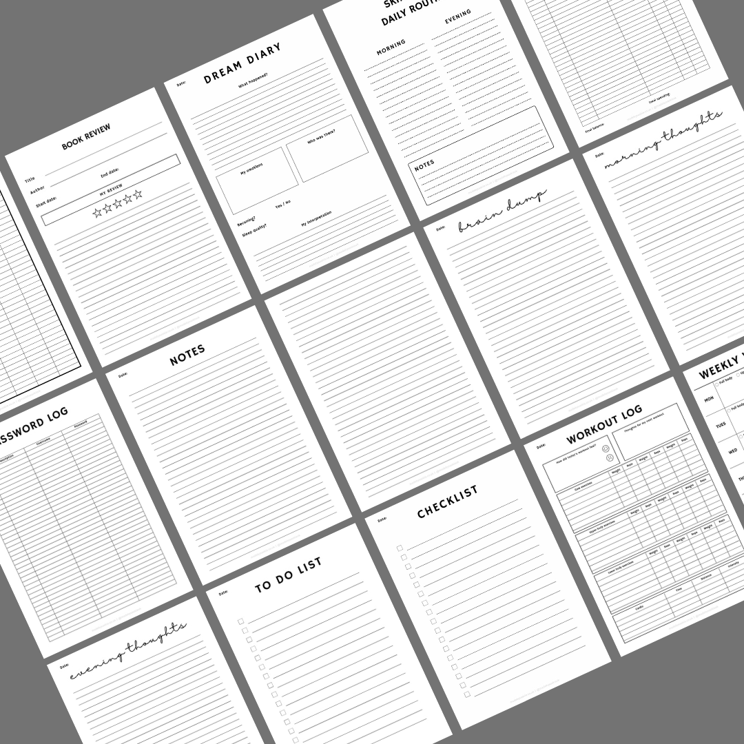 62 printable and digital planner pages - A4 - Made by Saskia