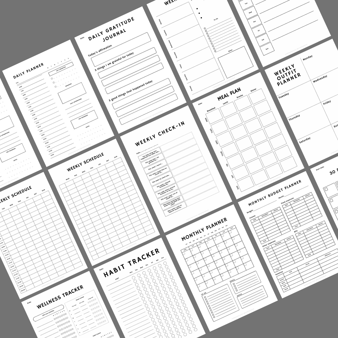 62 printable and digital planner pages - A4 - Made by Saskia