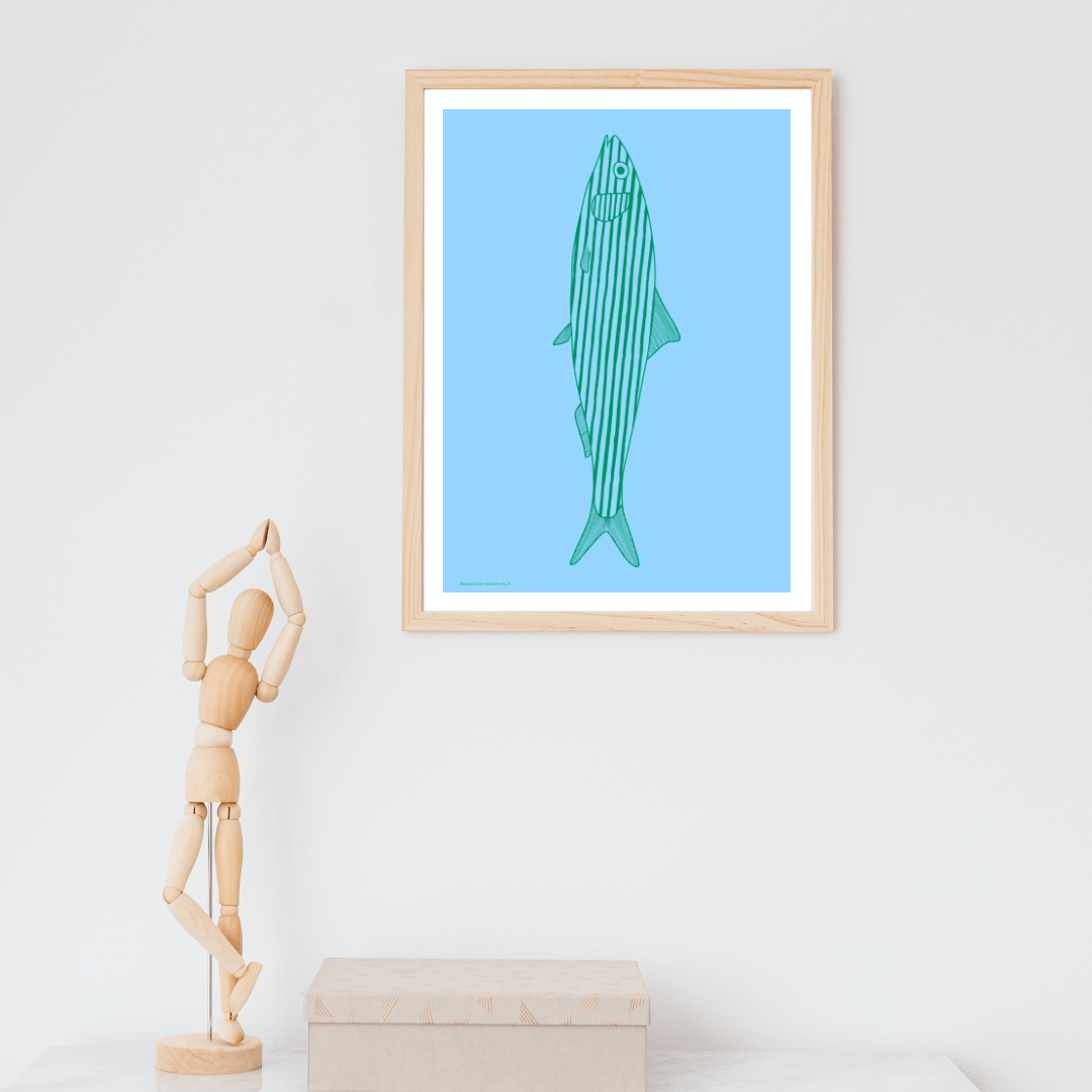 *DIGITAL PRINT* Solo sardine digital printable art print - Art prints - Made by Saskia