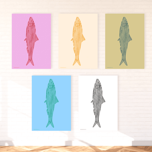 *PHYSICAL PRINT* Solo sardine art print - Art prints - Made by Saskia